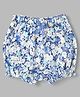 GAP Cotton Woven Regular Fit Mid Rise Shorts with Floral Print - Blue