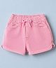 GAP Cotton Blend Woven Solid Mid Rise Shorts - Coral