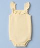 GAP Cotton Woven Solid Stylished Neck Sleeveless Onesie - Yellow