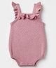 GAP Cotton Woven Solid Stylished Neck Sleeveless Onesie - Pink