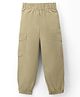 GAP Cotton Woven Full Length Solid Relaxed Mid Rise Pants With Cargo Pockets - Olive Green