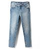 GAP Cotton Woven Full Length Mid Washed Skinny Mid Rise Jeans - Blue