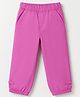 GAP Cotton Woven Full Length Solid Regular Fit Mid Rise Pants - Dark Pink