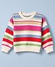 GAP Cotton Knit Full Sleeves Striped Pullover Sweater - Pink Blue Beige