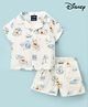 GAP Cotton Woven Half Sleeves Co-Ords Top & Shorts Set With Winnie The Pooh Print - White