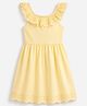 GAP Cotton Woven Dress with Sleeveless and Floral Embroidery in Yellow for 6-7 Years