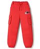Honeyhap Disney Terry Knit  Track Pants With Minnie Mouse Graphic - Red