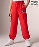 Honeyhap Disney Terry Knit  Track Pants With Minnie Mouse Graphic - Red