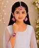 Daizy Pearl & Floral Applique Detailed Jewellery Set - Pink