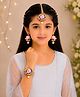 Daizy Pearl & Floral Applique Detailed Jewellery Set - Pink