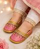 Daizy Lace & Beads Embellished Mojari - Baby Pink