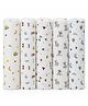 Teri Beri 100% Cotton Muslin Swaddle Wrap for New Born Baby Pack of 5 (100×100 cm) Baby Blanket & Swaddles for Newborn White (Print May Vary)
