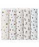 Teri Beri 100% Cotton Muslin Swaddle Wrap for New Born Baby Pack of 4 (100×100 cm) Baby Blanket & Swaddles for Newborn White (Print May Vary)