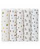 Teri Beri 100% Cotton Muslin Swaddle Wrap for New Born Baby Pack of 3 (100×100 cm) Baby Blanket & Swaddles for Newborn White (Print May Vary)