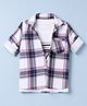 Radutu Cotton Woven Full Sleeves Checks Twofer Shirt - White