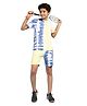 TeenTrums Cotton Knit Half Sleeves Tie Dye Coordinating Tee & Shorts Set - Multi Colour