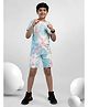 TeenTrums 100% Cotton Knit Half Sleeves Tie Dye Coordinating Tee & Shorts Set - Multi Colour