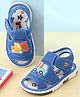 Cute Walk by Babyhug Velcro Closure Musical Sandals with Vehicle Applique - Blue