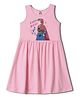 Wear Your Mind Cotton Knit Disney Frozen Featuring Sleeveless Princess Anna Printed Dress - Pink