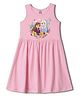 Wear Your Mind Cotton Knit Disney Frozen Featuring Sleeveless Elsa & Anna Printed Dress - Pink
