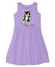 Wear Your Mind Cotton Knit Disney Mickey & Friends Featuring Sleeveless Figaro & Cleo Printed Dress - Purple