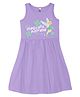 Wear Your Mind Cotton Knit Disney Peter Pan Featuring Sleeveless Tinker Bell Printed Dress - Purple