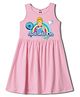 Wear Your Mind Cotton Knit Disney Princess Featuring Sleeveless Cinderella Printed Dress - Pink