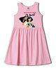 Wear Your Mind Cotton Knit Disney Princess Featuring Sleeveless Pocahontas & Jasmine Printed Dress - Pink