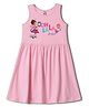 Wear Your Mind Cotton Knit Disney Fancy Nancy Featuring Sleeveless Character Printed Dress - Pink
