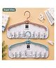 COMERCIO Plastic Slim Dry 12 clips Foldable Baby Cloth Drying Hanger
