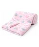 BRANDONN Single Ply Coral Blanket Heart Print - Peach