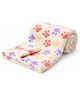 BRANDONN Single Ply Coral Blanket Paw Print - Cream