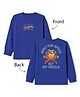 Gap Cotton Woven Full Sleeves T-Shirt with Front and Back Hot Wheels Print - Blue