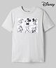 Gap Cotton Woven T-Shirt with Half Sleeves and Mickey Mouse & Friends Print - Grey