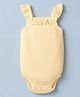 GAP Cotton Woven Solid Stylished Neck Sleeveless Onesie - Yellow