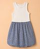 GAP Cotton Woven Sleeveless Checked Frock -Blue