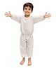 BookMyCostume Woven Full Sleeves Solid Jumpsuit Fancy Dress Costume Set - White