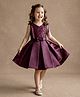 smile baby NX Satin Woven Sleeveless Glitter Embellished Dress - Wine
