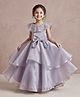 smile baby NX Tissue Woven Sleeveless Embellished Yoke Layered Fit And Flare Dress - Lavender