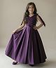 smile baby NX Satin Woven Sleeveless Sequin Embellished Gown - Purple