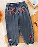 Mark & Mia Denim Jeans with Full Length and Girl Embroidery in Blue for 3-4 Years
