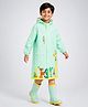 Little Surprise Box Animals Designed Hooded Raincoat - Mint Green