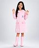 Little Surprise Box Full Sleeves Rabbit Designed Hooded Raincoat - Pink