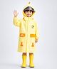 Little Surprise Box Full Sleeves Duck Designed Hooded Raincoat  - Yellow