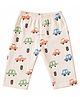 Baby Koala Muslin Woven Cars Printed Leggings - Cream