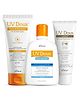 Brinton UV Doux Gold Silicone Sunscreen Gel SPF 50 PA+++ - 50g & UV Doux Face Moisturizer for All Skin Types - 100g& UV Doux Face Cleanser for DryNormal & Sensitive Skin - 125ml