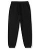 Honeyhap Premium 100% Cotton Knit Solid Full Length Lounge Pant With Bio Finish - Black