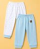 ToffyHouse Interlock Knit Full Length Lounge Pant With Bear Print Pack of 2 in Light/Sky Blue