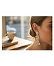 Priaansha Creations - Floral Tassel Drop Earrings for Girls/Women - White