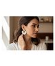 Priaansha Creations - Raffia Fan Statement Earrings for Girls/Women - White